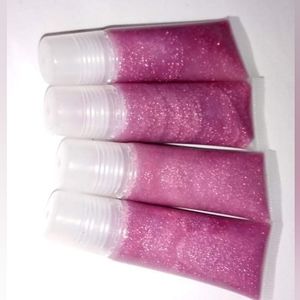 pink sparkly lipgloss